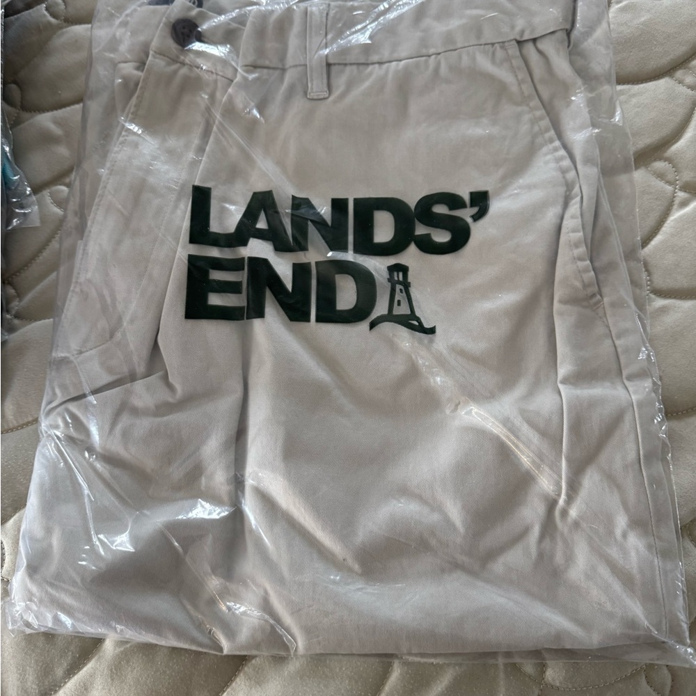 Brand new Lands' End Beige (soft putty) Chino shorts